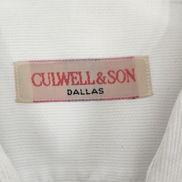 CULWELL & SON set Of 2 White Button Down Long Sleeve Shirts Size (18) - Picture 5 of 16